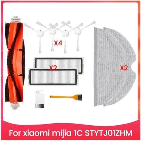 Accessoire pour aspirateur robot Xiaomi Mijia 1C STYTJ01ZHM : brosse principale latérale, chiffon de nettoyage et filtre HEPA (1/5)