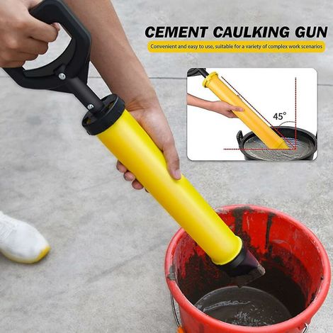 Outil de Calfeutrage de Ciment Ensemble de Pompe à Ciment Jointoiement Gunswith Buse Kit de Pulvérisateur de Mortier pour Brique de Pavage de Patio à La Chaux (1/2)