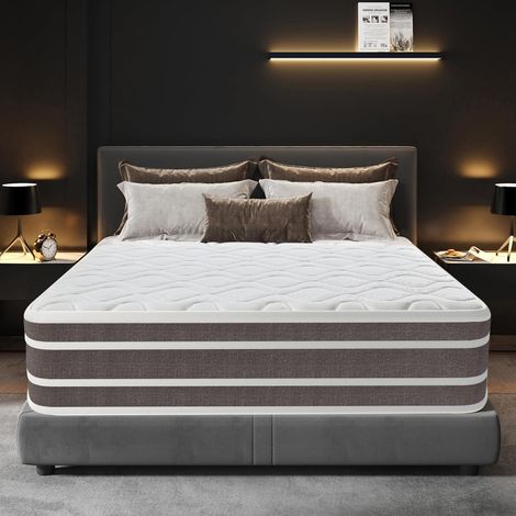Yidatong – Matelas ressorts ensachés 140x190 cm – Épaisseur 27 cm – Confort mi-ferme – 7 zones de confort – Mousse à mémoire de forme respirante