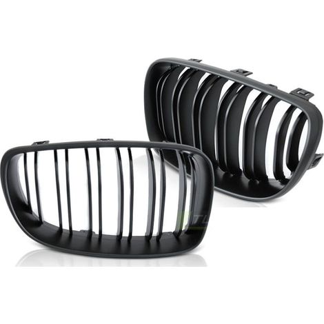 Paire grilles calandre BMW serie 1 E87/E81/E82/E88 07-11 look sport noir mat-38493666 (1/5)