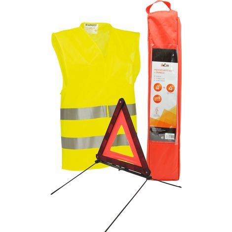 INCAR - Pack sécurité triangle gilet (housse) - 929466 - Ce produit de marque SYNCHRO est neuf. (1/2)