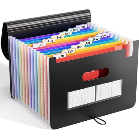 A4 File Folder / Document Organizer / Paper Storage 12 Compartments - Document Organizer A4 Binder Document Organizer Expandable Accordion File (1/5)