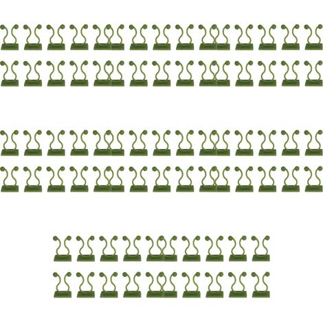 (80 pièces) Clips de fixation pour plantes grimpantes, crochets de fixation pour lianes et rotin, tuteurs auto-adhésifs invisibles pour plantes grimpantes. (1/4)