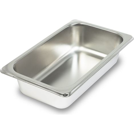 VERTES GN Behälter 1/4 Gastro Norm Gastronorm (Edelstahl, 65mm Tief, Hygienisch, Rostfrei, Kratzfest, Temperaturbeständig von -40° bis +300°C, für Bain Marie und Vielseitigen Einsatz in Gastronomie)