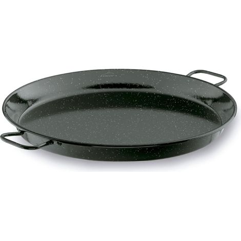 LACOR - 60182 - Padella per paella in ferro maltato, mini paella, ideale per presentare, servire e cucinare, coperchio con acciaio smaltato, Ø32 cm (1/5)