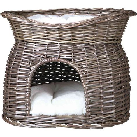 Igloo con tetto in vimini 54x43x37cm colore grigio