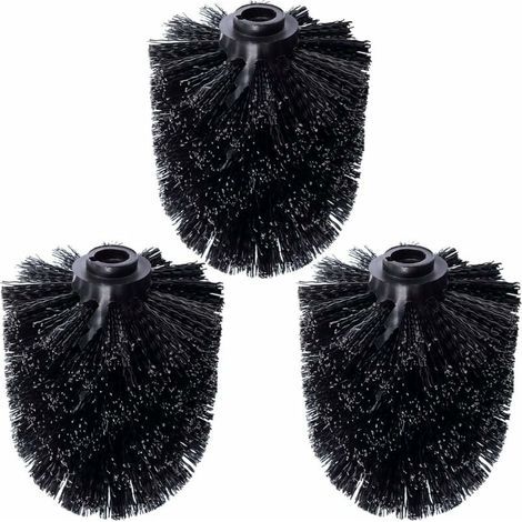 3-Pack WC Remplacement tête de Brosse Brosse Noire Remplacement Brosse Noire Remplacement tête de Brosse Noire Remplacement Individuel Brosse Noire Brosse WC Remplacement Brosse WC (1/5)