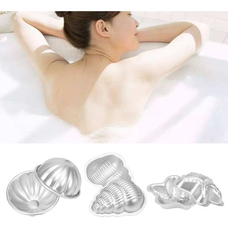 2 Moules à Bombe de Bain en Aluminium Artisanaux pour Fabrication de Savons DIY (Lot de 10) (1/2)