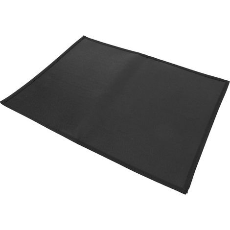 Tapis de gril pour patios et cours en tissu de fibre de verre pliable, tapis de foyer résistant à la chaleur ignifuge carré (S) (1/5)