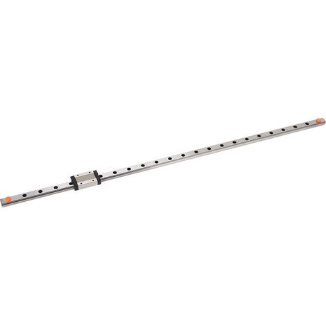 Rail linéaire 600mm en acier, glissière de précision à faible frottement, support de charge élevée, positionnement précis, coulisseau inclus, guidage linéaire robuste. (1/5)