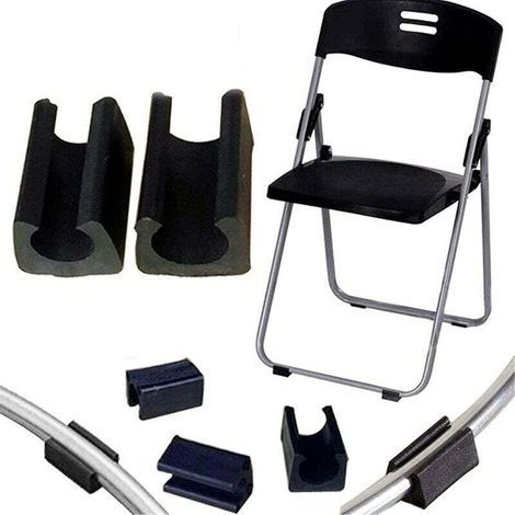 Ulisem32pcs Patin Pied Chaise Tube Embout Tampon Capuchon Bouchon Protection Plancher Meuble Forme U en Plastique Chaise Casquettes,Chaise Jambe Caps Silicone Tube Pince (14mm,noir) (1/4)