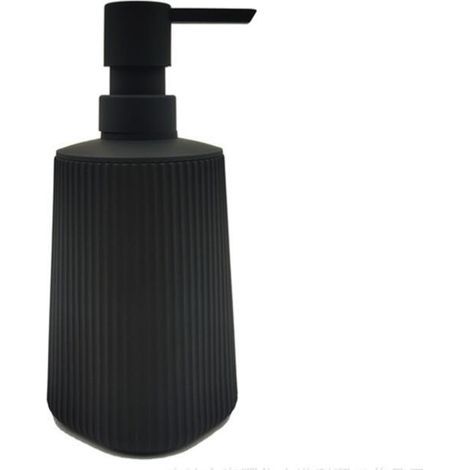 1 pièce Distributeur Savon Moderne Distributeur de Savon pour Salle de Bain & Cuisine en Verre Distributeur de Savon de Salle de Bain 380ml pour Salle de Bain Plan de Travail Noir (1/5)