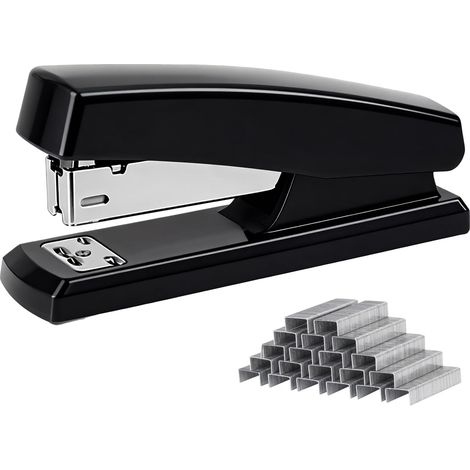 25-Sheet Universal Tabletop Stapler, 24/6 Stapler for Data Compilation, Black (1/5)