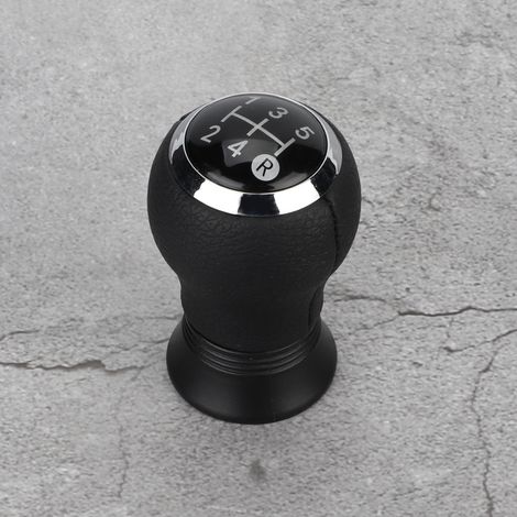 5-Gang-Schaltknauf aus Leder für Toyota Yaris 2005-2010, Schalthebelknauf, Autoinnenausstattung, schwarz, direkter Ersatz. (1/5)