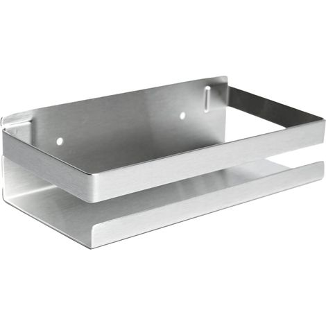 Panier de douche - Caddy de douche de salle de bain - Porte-shampooing - Sans perçage - Panier de douche rectangulaire (Argent, 20 CM) (1/5)