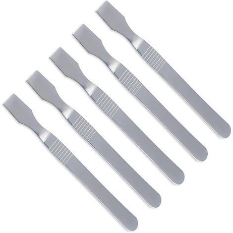 5pcs Professional Stainless Steel Scraper for Electronics Repair and Solder Paste, Ergonomic Handle (1/5)