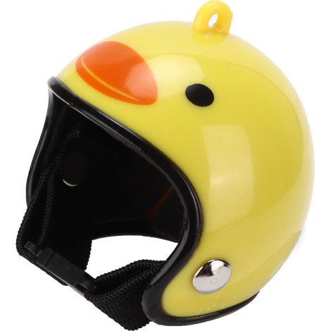 Casque pour poule, petit accessoire de tête amusant pour petits animaux de compagnie (poules et oiseaux), canard jaune (1/5)