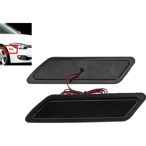 Kit Freccia Laterale a Led Side Marker Lente Nero Fume Luce Arancione Per BMW Serie 3 F30 320 328 330 340 335 (1/3)