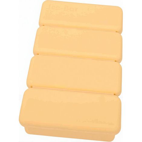 Grand bac à glaçons en Silicone avec couvercle, moule polyvalent à dégagement facile pour bâton de Cocktail, aliments complémentaires jaune (1/5)