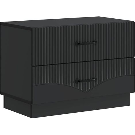 Bedside Cabinet Black 62 x 34.5 x 44.5 cm Engineered Wood vidaXL