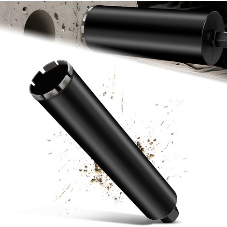 Couronne de Forage Diamantée pour Carotteuses avec Turbo de 10 mm de Diamètre, L 460 mm, Ø 83 mm, 1 ¼" UNC, Couronne de Forage Humide et Sec Soudée au Laser pour Béton, Granit et Maçonnerie (1/5)