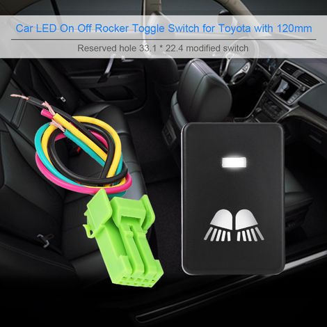 LED-Ein/Aus-Wippschalter für Autos mit LED-Arbeitsleuchte, aus ABS für Carora Kamera (Projektormodell).