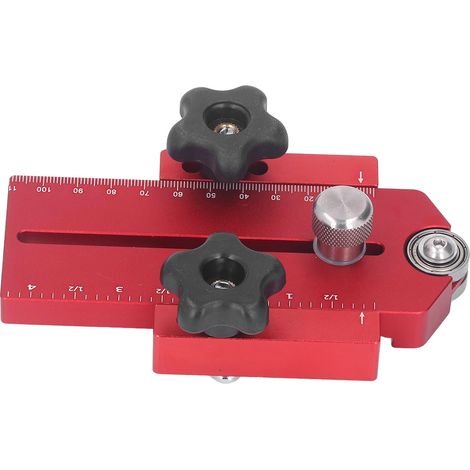 Guide de coupe rétractable et réglable en alliage d'aluminium rouge pour scie circulaire de table (1/5)