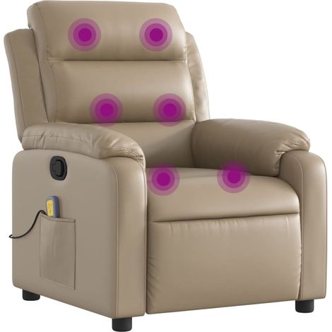 Maison Exclusive - Massagesessel Cappuccino-Braun Kunstleder (1/5)