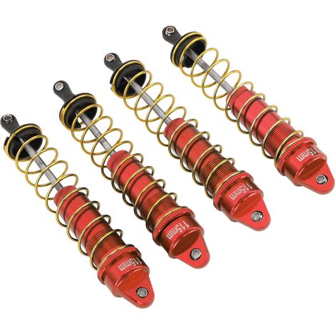 amortisseurs en alliage d'aluminium de 115 mm pour voiture RC Crawler 1/10 (rouge) (1/5)