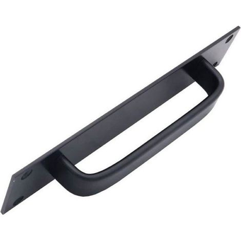 Poignée De Porte Coulissante - Aluminium - Noir - 200x40x30 mm - Pour Portes Intérieures Et Extérieures - Lot De 2 (1/4)