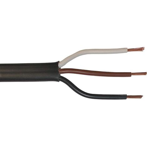 Câble électrique multiconducteur noir FLRY 3G1