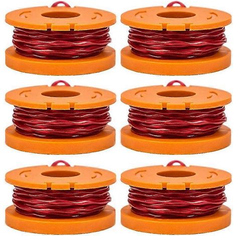 Bobines de rechange compatibles avec la tondeuse Worx WA0010 (6 pièces) (1/4)