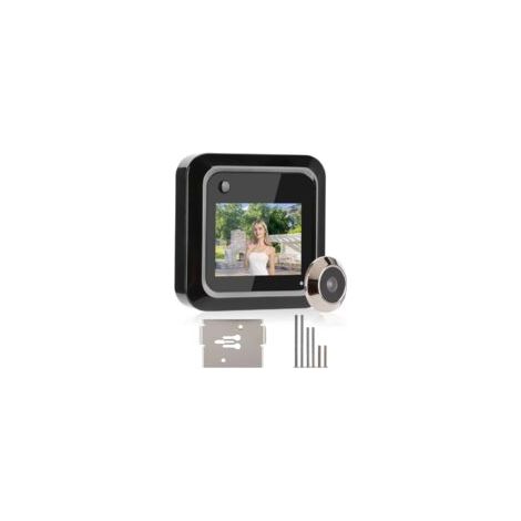 Visionneuse de porte intelligente 2,4 pouces Écran LCD TFT Caméra grand angle 0,3 MP 95° Enregistrement photo Installation facile (1/5)
