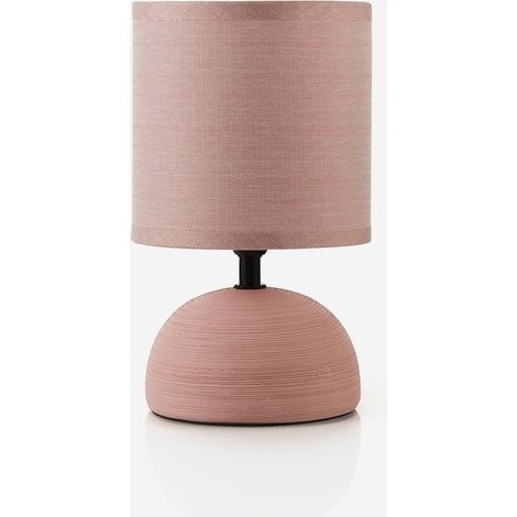 Aurilia Tischlampe aus Keramik und Stoff - Pink