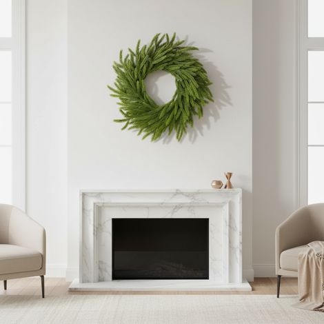 Ghirlanda natalizia Norfolk pine "Lea" in Pe effetto Real Touch da Ø 60 cm (1/5)