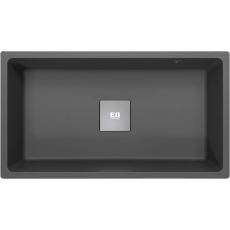 Essebagno Carrit Lavello 1 vasca grande solo 78x43.5 granito nero