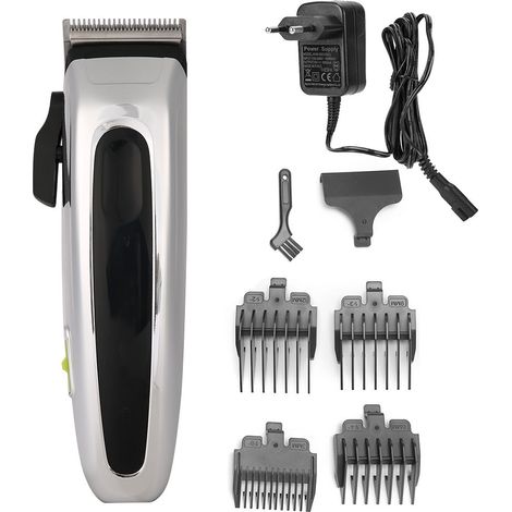 Tondeuse Électrique Rechargeable - Tête En Acier Inoxydable - Pour Coiffure Maison Et Professionnelle - 4 Peignes Réglables - 1 Pièce (1/5)