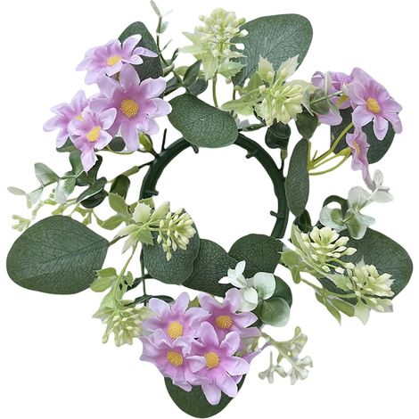 Guirlande De Bougies En Forme De Hortensia - 20 X 20 Cm - Décoration De Table Et Intérieure - 1 Pièce (1/5)