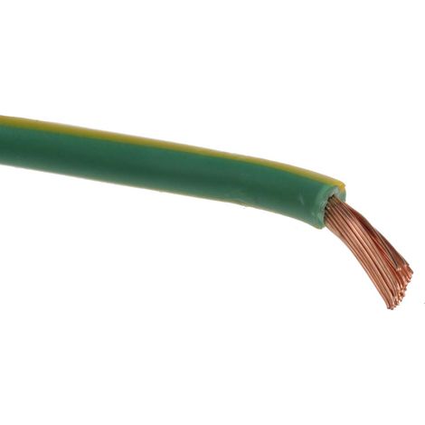 RS PRO Fil de câblage, section 2,5 mm², 1000 V Vert/Jaune Cuivre, Maximum +70 °C, 25m ( Prix pour Bobine de 25 Mètres )