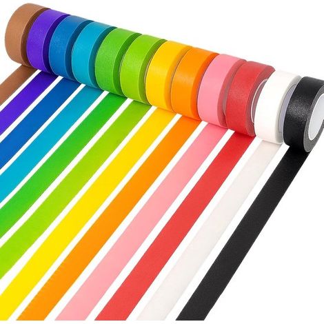 Buntes Abdeckband – 12 Stück – 1,7 cm x 20 m (1/5)