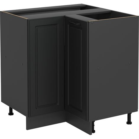 Eckunterschrank R-Line, Anthrazit Landhaus, 75.6 cm ohne Arbeitsplatte, Vicco