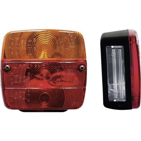 IWH 616111 ÉCLAIRAGE POUR REMORQUE 4 FONCTIONS (FEU DE RECUL, CLIGNOTANT, FEU STOP ET ÉCLAIRAGE DE PLAQUE MINÉRALOGIQUE) (1/2)