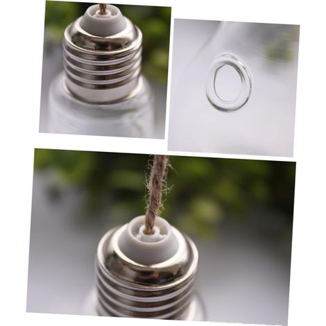 OSALADI Pot de fleurs suspendu en verre pour plantes aériennes, vase décoratif rond borosilicate (1/5)