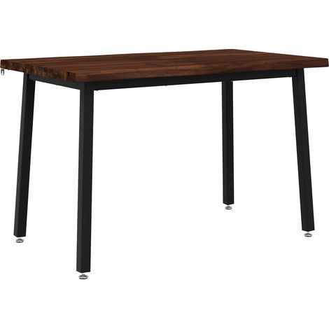 120 x 70 x 75 cm Madera de Acacia Sólida Marrón oscuro y negro vidaXL (1/5)
