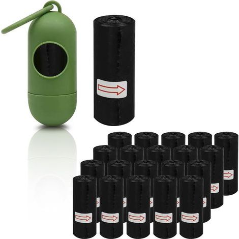 300 Pieces Dog Poop Bags with Dispenser and Clip, Leak-Proof and Extra Thick Poop Bags, Biodegradable Dog Waste Bags, Corn Starch Blend Poop Bags (1/5)