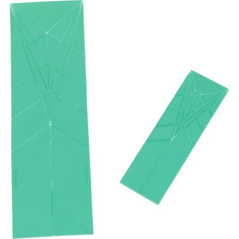 Lot de 2 cuillères doseuses multifonctions pliables et plates, grande et petite taille, 3 en 1, forme polygonale, vertes (1/5)
