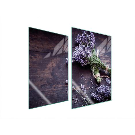 Assiette de protection en verre pour la cuisine 2x35x52 lavande (1/5)