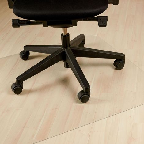 Sedia da ufficio con rivestimento pavimento trasparente