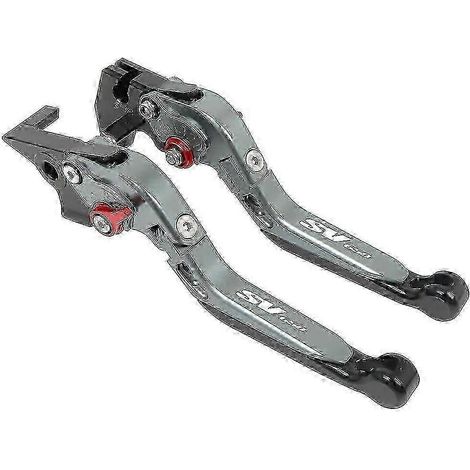 Poignées de guidon uniques pour moto Suzuki SV650/SV650S, réglables, extensibles et pliables (gris-2) (1/5)