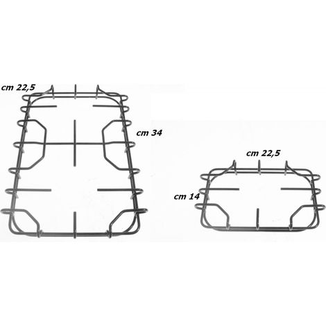 STAR GRIGLIE GRIGLIA CM 34 X 22,5 1 SMALTATE NERE CUCINA PIANO P 5555 / P 5554 (1/2)